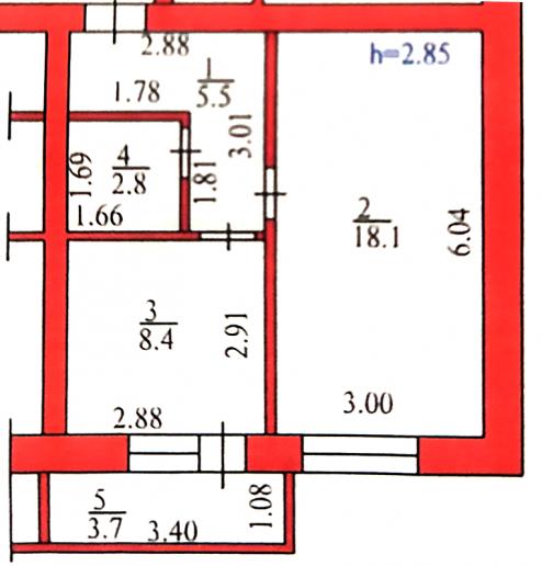 Продаю 1-комн квартиру 35 кв м