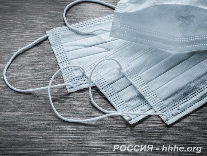 Маски трехслойные с носовым фиксатором
