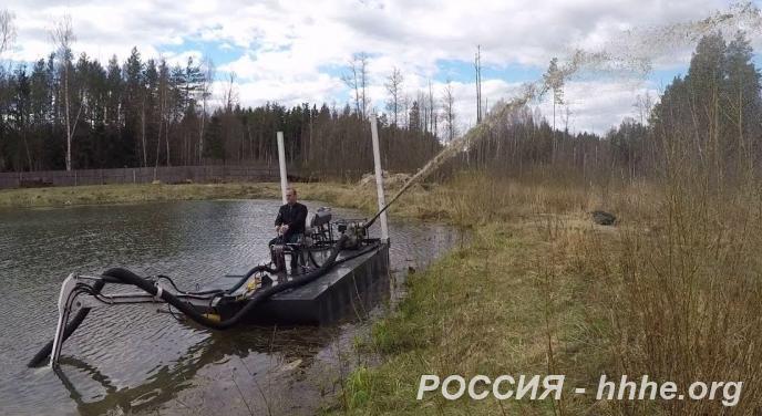 Миниземснаряд для очистки водоемов и добычи озерного сапропеля